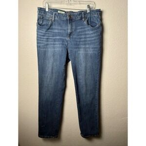 Kut from the Kloth Carrie Boyfriend Jeans Womens 14 Medium Wash Blue Denim